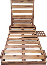 Acacia Wood Outdoor Patio Chaise Lounge Chair - Photo 9