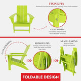 Costaelm Folding Adirondack Chairs, Outdoor Patio Adjustable Lawn Chairs - Photo 5