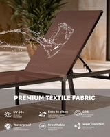 Aluminum Chaise Foldable Patio Lounge Chair Outdoor - Photo 7