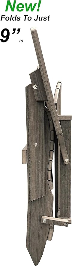 DuraWeather Poly® Classic King Size Folding Adirondack Chair (Coastal Grey)