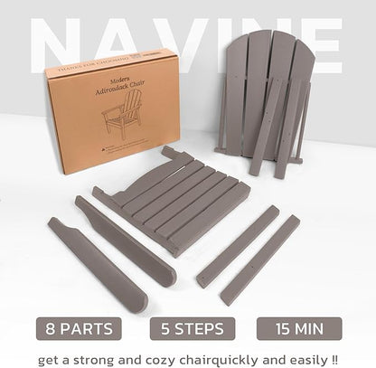 Adirondack Chair Set of 4, HDPE All Weather Adirondack Chairs, Fire Pit Chairs, Patio Chairs, Lawn Chairs. Perfect for Porch, Patio, Poolside, Deck.