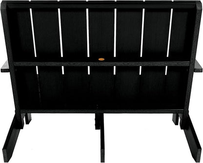 highwood Italica Modern Outdoor Adirondack Loveseat, Black