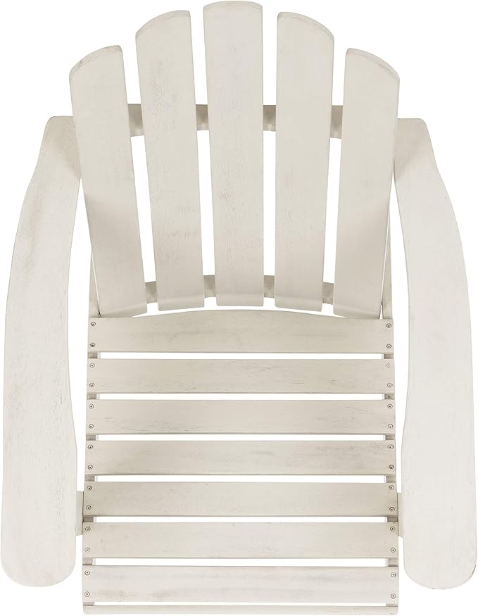 Safavieh Outdoor Topher White Wash Classic Adirondack Chair - Photo 6