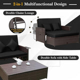 Tangkula Patio Rattan Daybed with 4-Level Adjustable Backrest - Photo 7