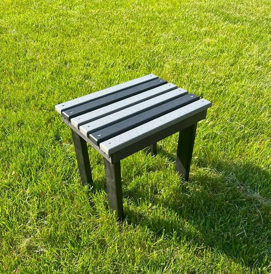 Poly Outdoor Side Table - Premium Quality | Affordable Price - Amish Handcrafted in The USA - 20-Year Warranty - All-Weather Resistant & Maintenance Free (Dark Grey/Black)