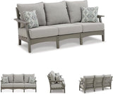 Signature Design by Ashley Visola Outdoor Patio Sofa with All-Weather Cushion and 2 Throw Pillows - Photo 6