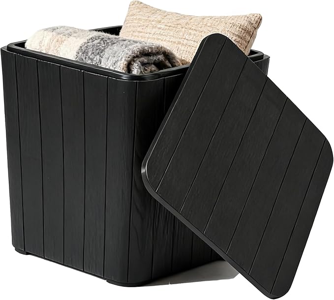 YITAHOME Resin Outdoor Deck Box, 11.5 Gallon Outdoor Storage Box with Removable Lid - Photo 1