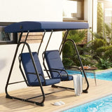 2-Person Outdoor Swing Chair with Canopy, Heavy Duty Patio Glider Bench, High Back Support, Detachable Cushions - Photo 1