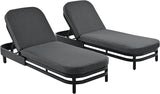 Merax Outdoor Lounge Chair Set of 2, Modern Aluminum Chaise Loungers with Premium Olefin Cushions - Photo 8