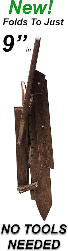 DuraWeather Poly® Classic King Size Folding Adirondack Chair (Antique Mahogany)