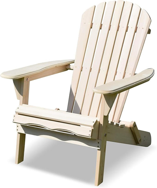 northbeam Folding Adirondack Chair - Weather-Resistant Composite Outdoor Adirondack Chair Kit for Patio, Lawn & Backyard - with Ergonomic Design, Wide Armrests & Easy Assembly
