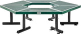 Global Industrial Hexagon Outdoor Tree Bench, Expanded Metal, 73" L x 63" W x 18" H, Green - Photo 7