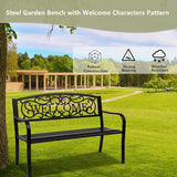 50inch Outside Bench Seats Chair Patio Outdoor Garden Bench, Patio Park Bench, Front Porch Bench - Photo 3