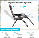 Homall Zero Gravity Chair Patio Folding Lawn Outdoor Lounge Gravity Camp Reclining Lounge Chair with Cup Holder Pillows - Photo 7