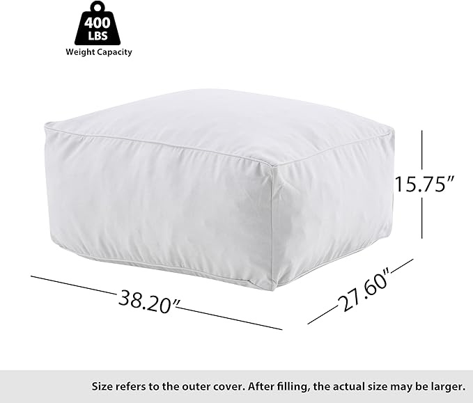 Christopher Knight Home Teriu Outdoor Bean Bag Chair with Shredded Foam, Modern Bean Bag Chairs for Adults and Kids - Photo 2
