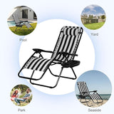 Nazhura Set of 2 Relaxing Recliners Patio Chairs Adjustable Steel Mesh Zero Gravity Lounge Chair Beach Chairs with - Photo 6