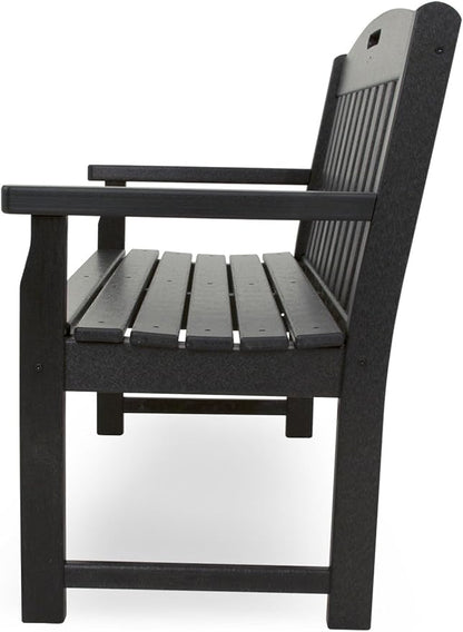 Trex Outdoor Furniture TXB48CB 48-Inch Yacht Club Bench, Charcoal Black