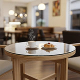 18 inch Round 1/4" Thick Pencil Polished Edge Glass Table Top with 6 Bumpers - Tempered - Photo 9