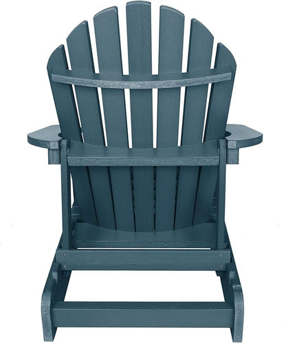 highwood Hamilton Made in the USA Folding and Reclining Adirondack Chair, Adult Size, Nantucket Blue