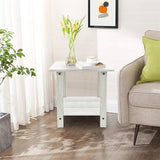 Outdoor Side Table, Weather Resistant Double Small Adirondack Side Table, Outdoor Indoor End Table for Chair - Photo 6