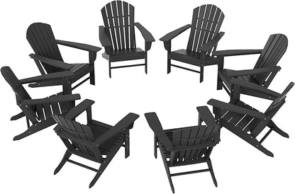 WestinTrends Dylan Outdoor Adirondack Chair (Set of 8), Gray