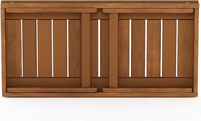 Furinno Tioman Outdoor Hardwood Coffee Folding Table, Natural