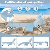 Slsy Folding Chaise Patio Lounge Chairs, Outdoor Reclining Patio Chairs - Photo 5