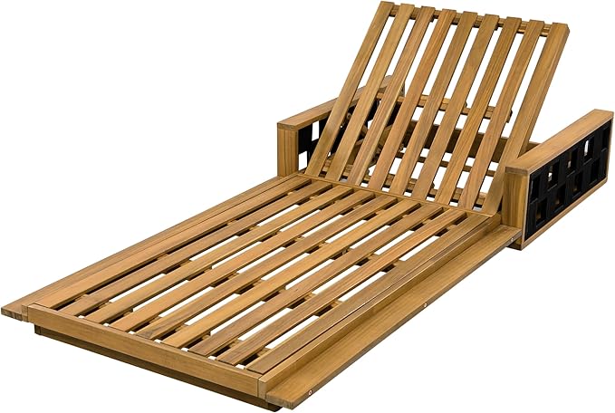 Merax Patio Chaise Lounge with 4-Position Adjustable Backrest - Photo 9