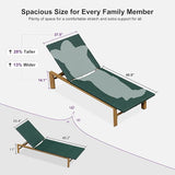 PURPLE LEAF Oversize Outdoor Rattan Lounge Chair 2 Piece, Aluminum Patio Chaise Lounge with Adjustment Backrest - Photo 2