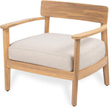 Christopher Knight Home Manny Acacia Wood Patio Accent Chair Set of 2, Wooden Lounge Chair Outdoor - Photo 9