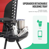 JEAREY Oversized Padded Zero Gravity Chairs, Folding Lounge Chair Outdoor Patio Recliner - Photo 8