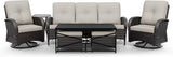Joyside Wicker Patio Furniture Set, 7 Piece Outdoor Furniture Set with Thickened Cushions, High Back, Deep Seating - Photo 8