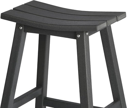WestinTrends Malibu Malibu 29 Inch High Backless Seat Bar Stools (Set of 3), Gray