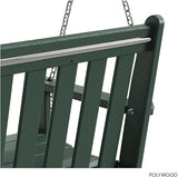 POLYWOOD Vineyard 5-Foot Porch Swing, Heavy Duty HDPE Outdoor Hanging Bench, Patio Swing for Adults Kids - Photo 6