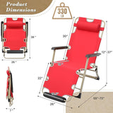 Athena Collection Zero Gravity Outdoor Lounge Chair Set of 2 - Photo 3