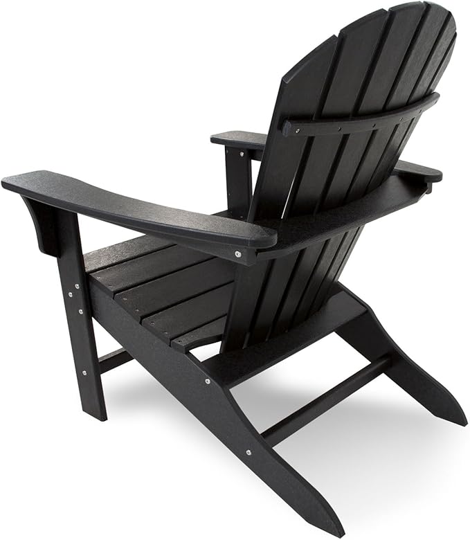 Trex Outdoor Furniture Yacht Club Shellback Adirondack Chair in Charcoal Black