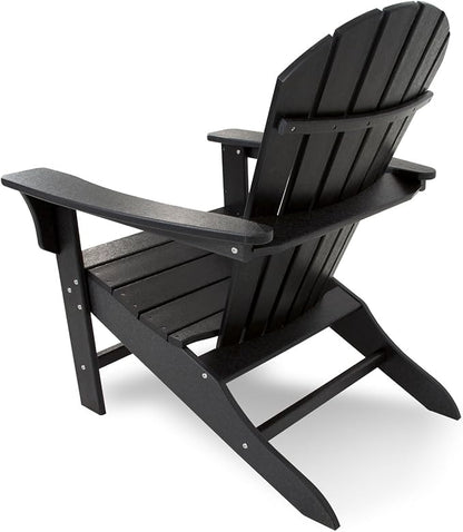 Trex Outdoor Furniture Yacht Club Shellback Adirondack Chair in Charcoal Black