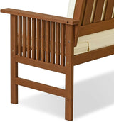 Furinno FG17319 Tioman Outdoor Hardwood Patio Furniture Mediterranean Bench with Cushion, 1, Natural - Photo 7