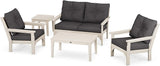 POLYWOOD® Vineyard Deep Seating Set, Sand/Antler Charcoal - Photo 1
