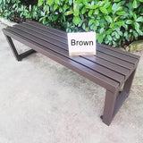 Outdoor Metal Garden Bench - Weatherproof Park Bench for Lawn, Patio, and Yard - Supports up to 800 Pounds - Photo 2