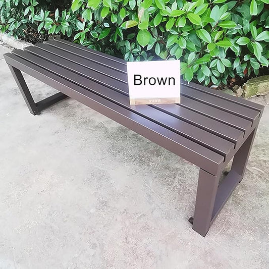 Outdoor Metal Garden Bench - Weatherproof Park Bench for Lawn, Patio, and Yard - Supports up to 800 Pounds, 47 Inch Length