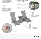 Ledge Lounger Signature Chair Set - Two Chairs - Ice Bin Side Table - in-Pool - On-Deck - Water Depths 0-9” - All Types - Photo 3