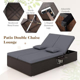 Tangkula Outdoor Rattan Daybed with 6-Level Adjustable Backrests - Photo 8