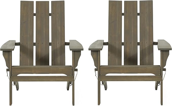 Christopher Knight Home 317311 Zuma Adirondack Chair, Gray