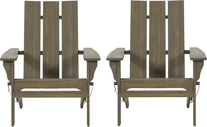 Christopher Knight Home 317311 Zuma Adirondack Chair, Gray