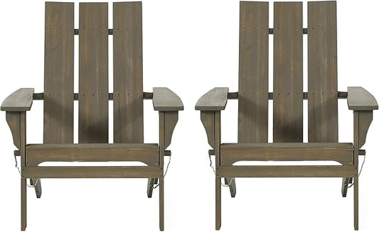 Christopher Knight Home 317311 Zuma Adirondack Chair, Gray