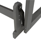 Poly Lumber Patio Glider, HIPS Material Weather-Resistant Swing Bench for Outdoor Porch Garden, Gray - Photo 8