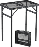 Anbte Folding Grill Table, Aluminum Camping Table Adjustable Height Max 27.5" Picnic Table Outdoor Table, Lightweight - Photo 1