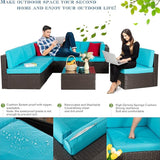Vongrasig 7 Pieces Patio Furniture Sets, Outdoor All-Weather Wicker Patio Conversation Sets - Photo 6