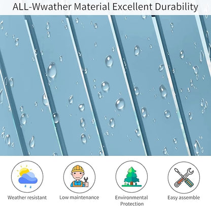 YRLLENSDAN Folding Adirondack Chair - Weather Resistant Plastic Outdoor Chairs for Patio, Lawn, Garden, or Fire Pit - Cozy Plastic Adirondack Chair for Outside Seating (1, Turquoise)